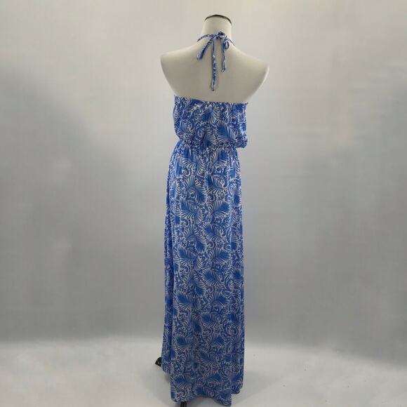 Show Me Your MuMu Sea Breeze Blue Heather Halter Dress NWT S Small - Picture 8 of 11